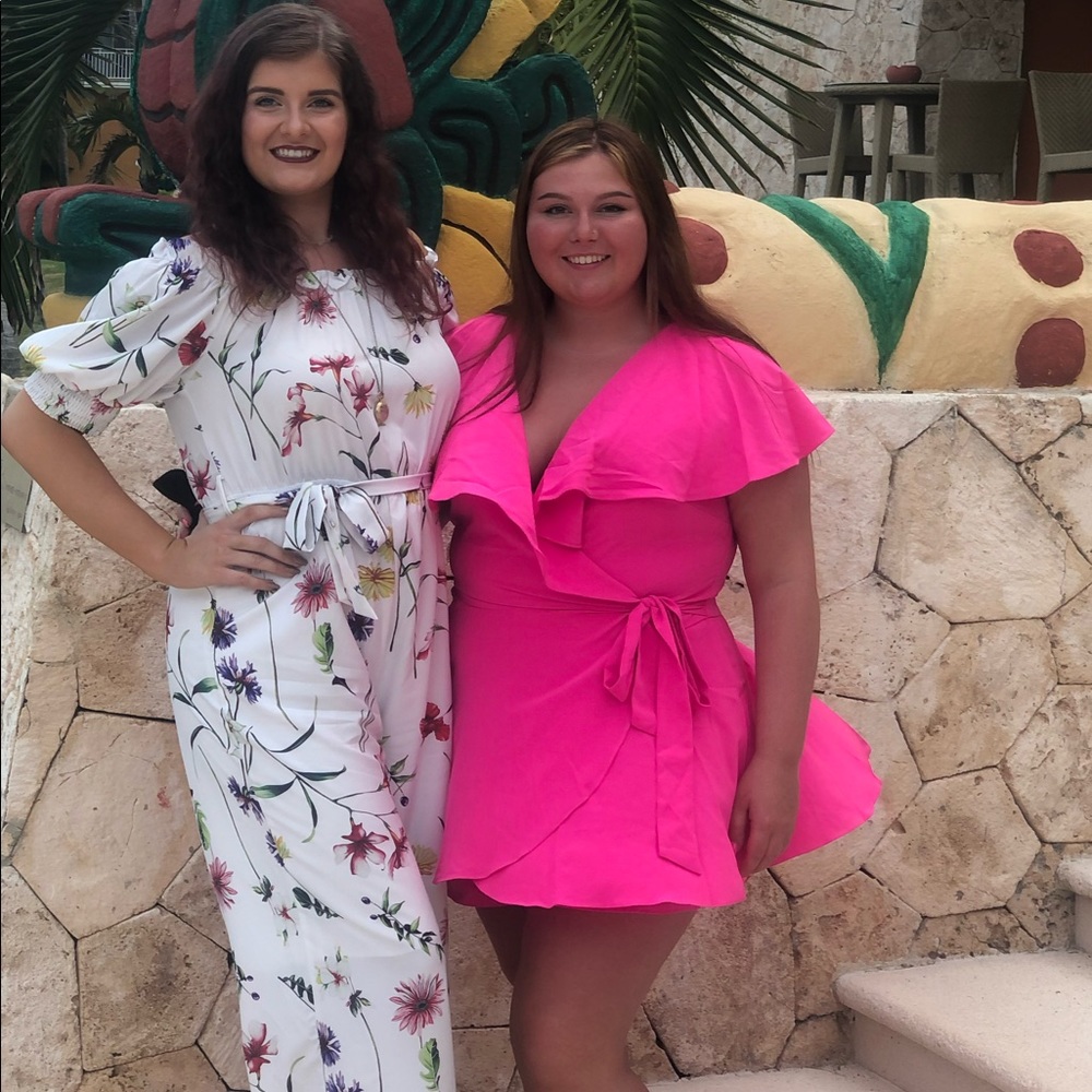 Hot pink Romper